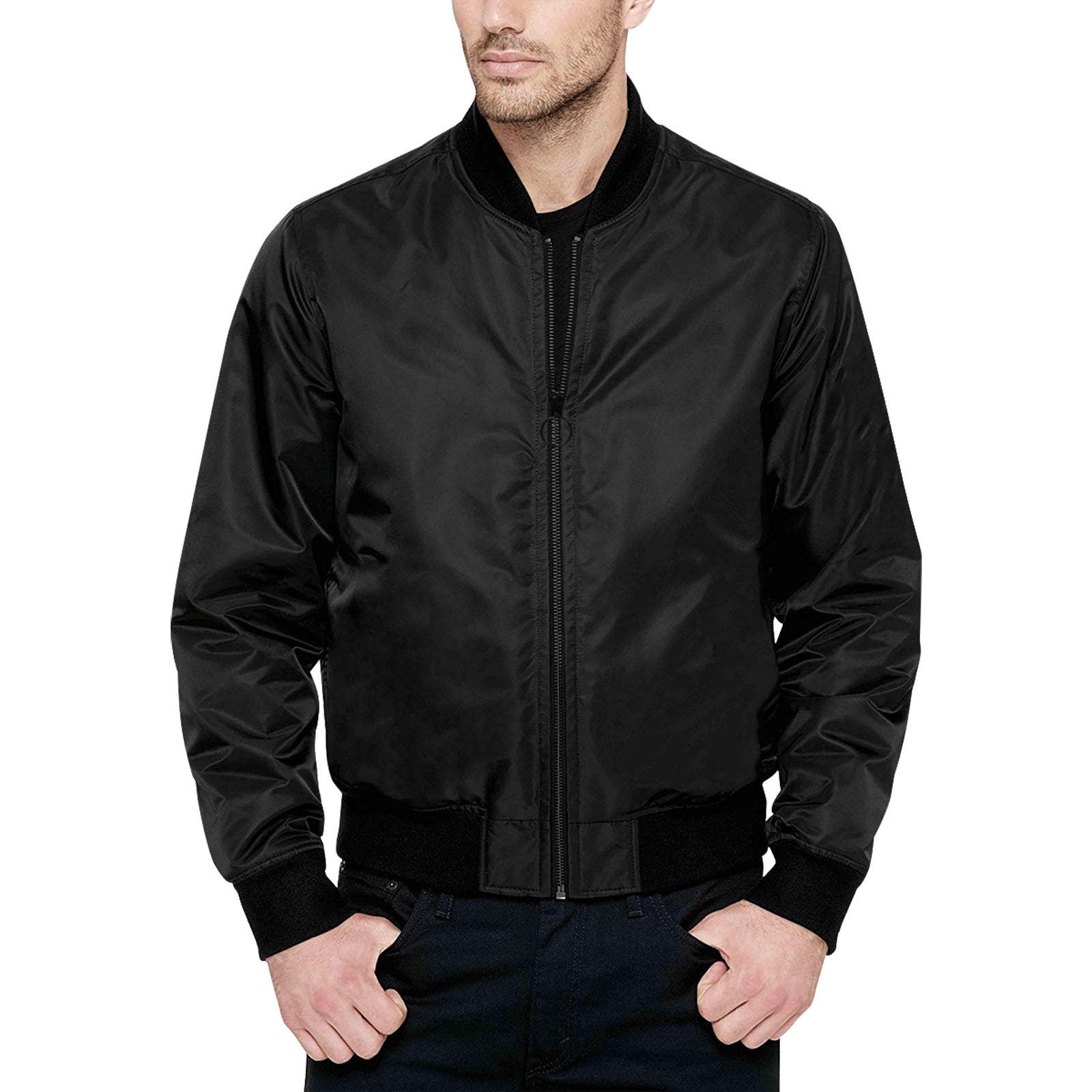 Men's All Over Print Quilted Bomber Jacket(Model H33)