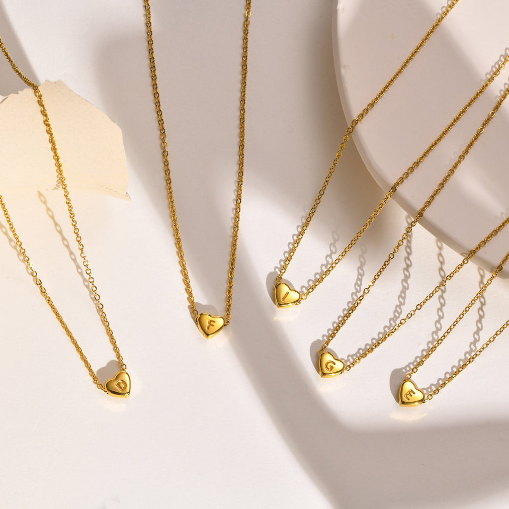 Letter Heart Necklace