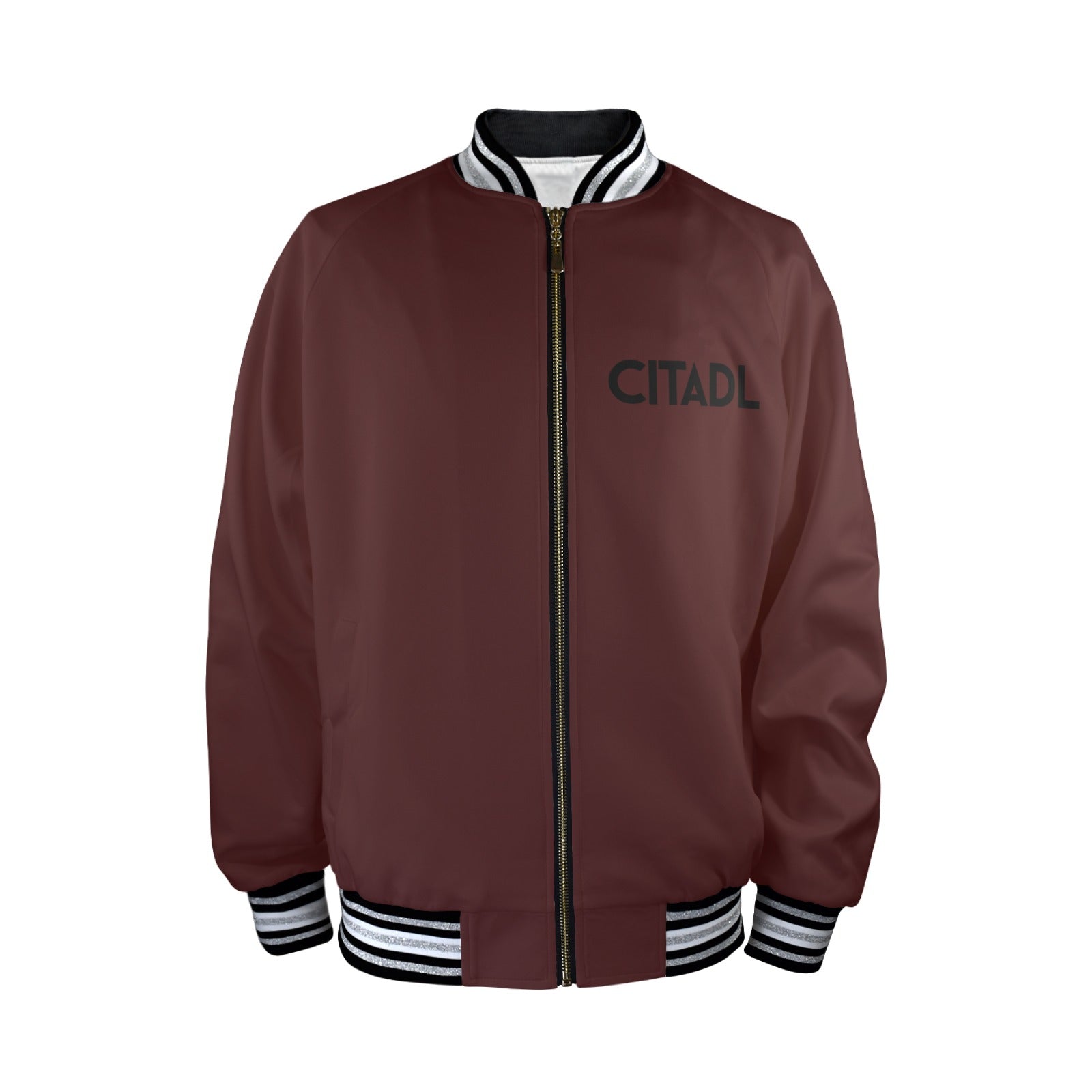 New Men's Striped Trim Bomber Jacket