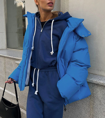 Cotton Padded Jacket Female Loose Cotton Coat Baggy Coat