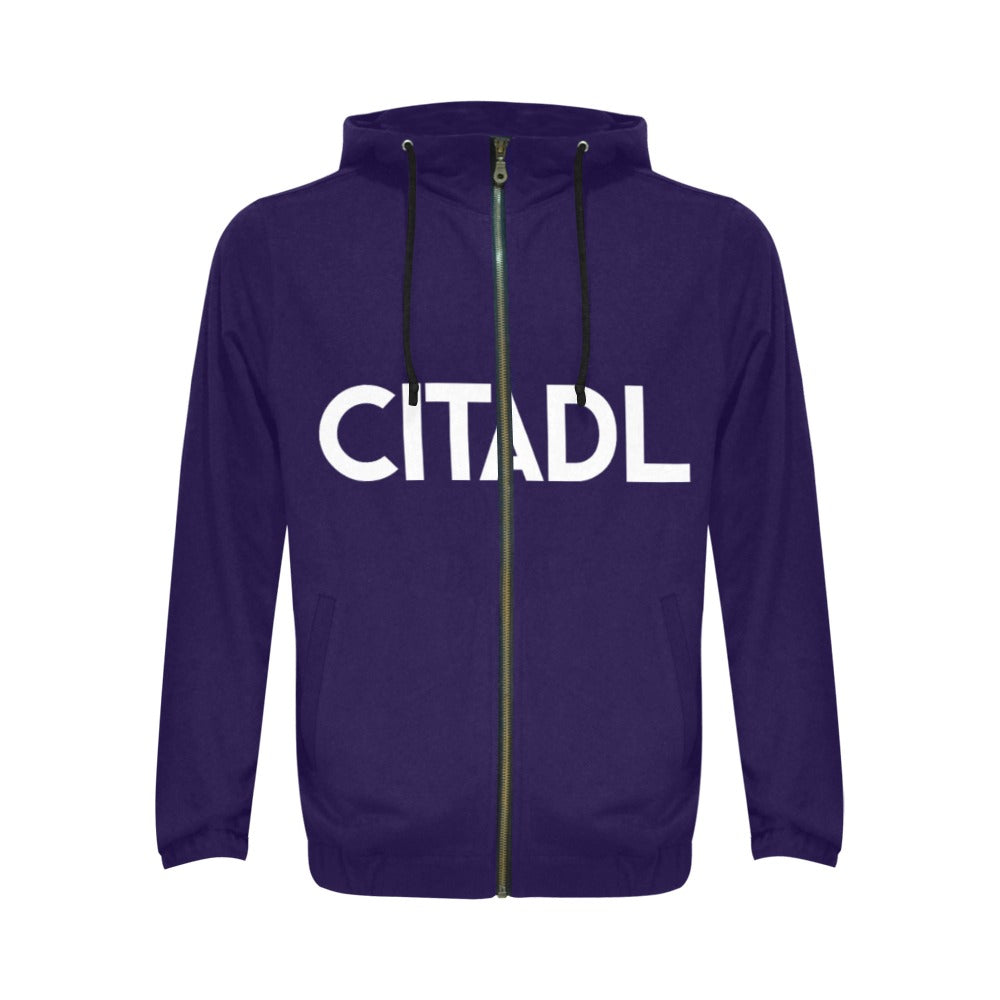 Men's All Over Print Full Zip Hoodie (Model H14)