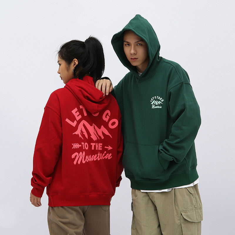 RFS Thickened Foam Printed Hoodie Loose