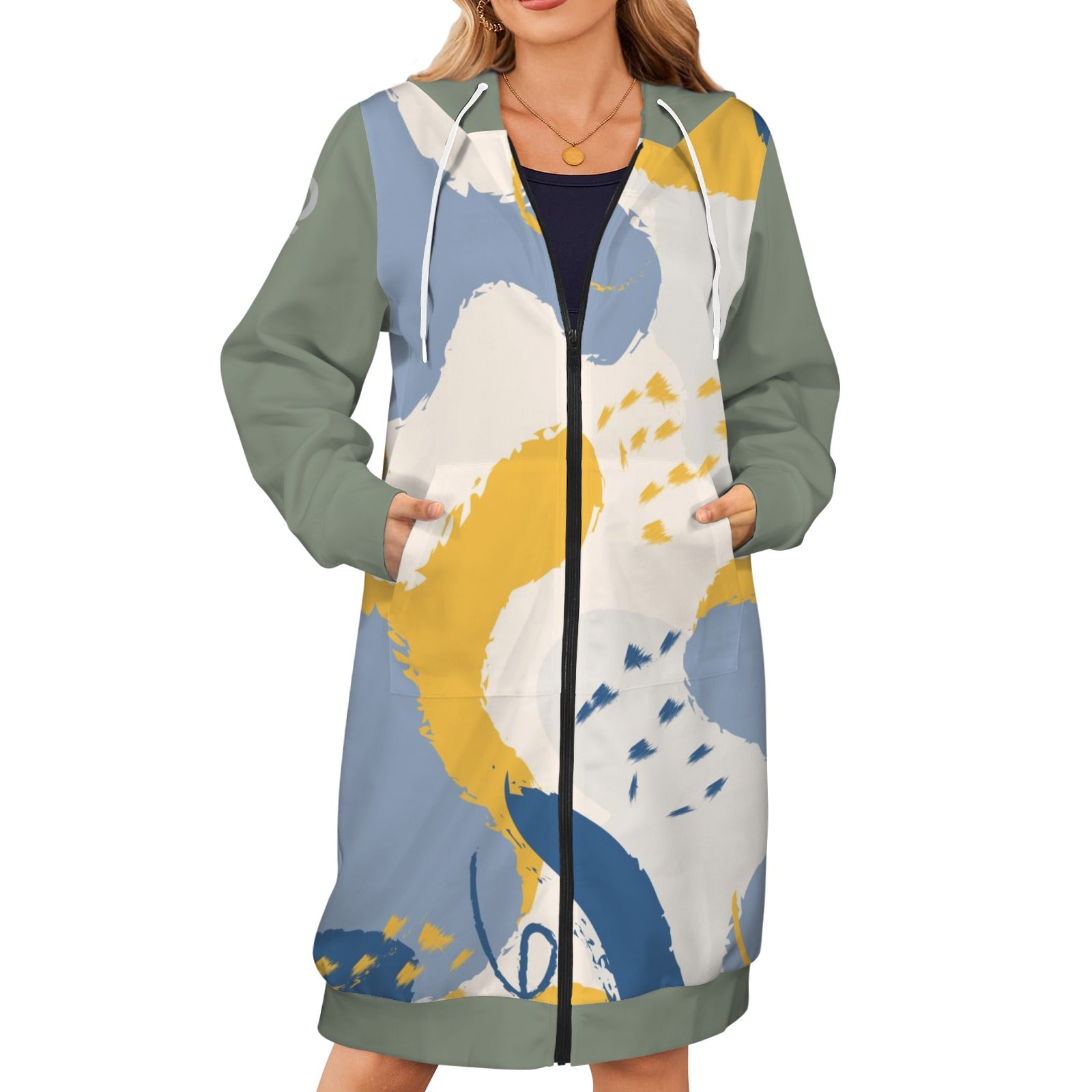 Women's Long Hooded Coat (H72)
