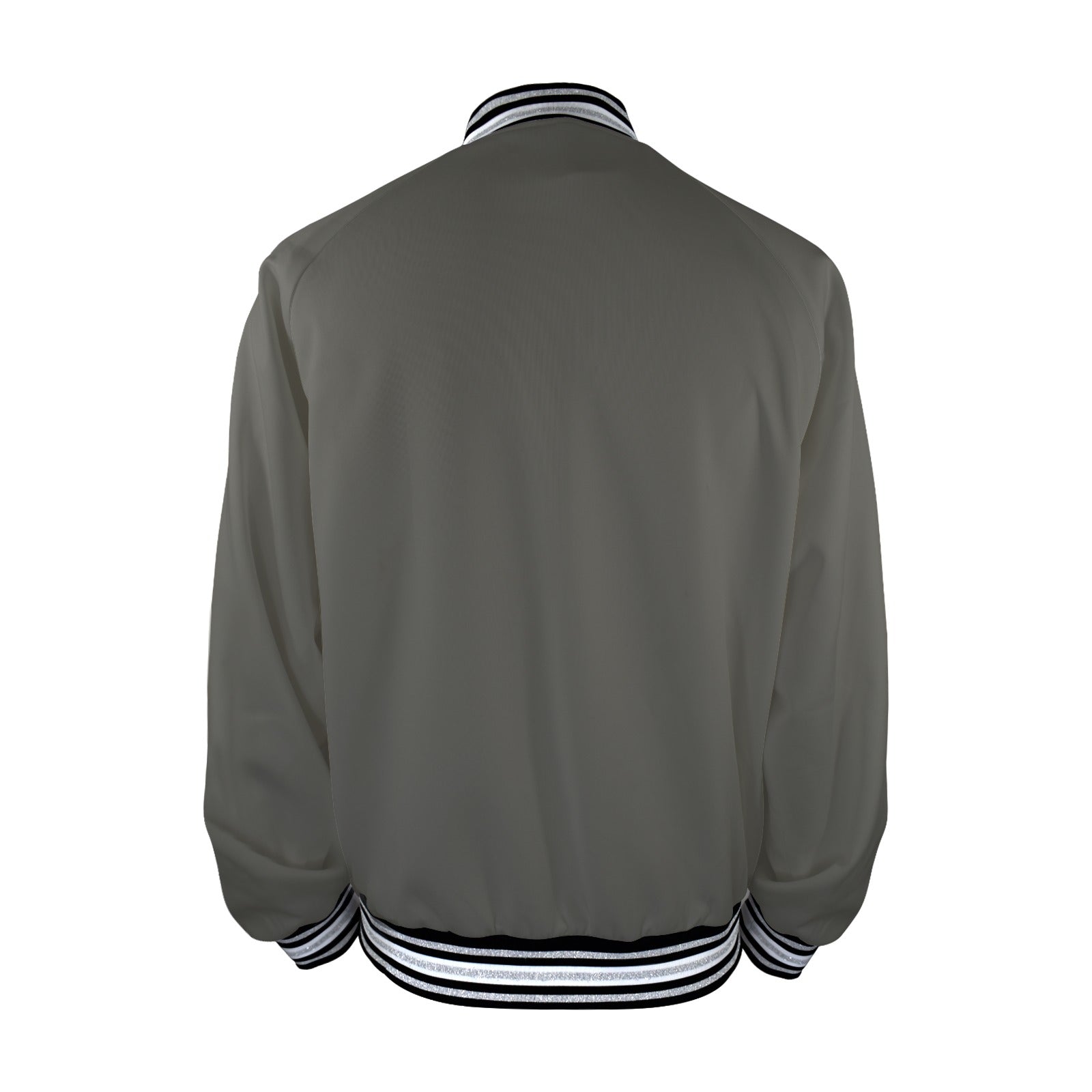 New Men's Striped Trim Bomber Jacket