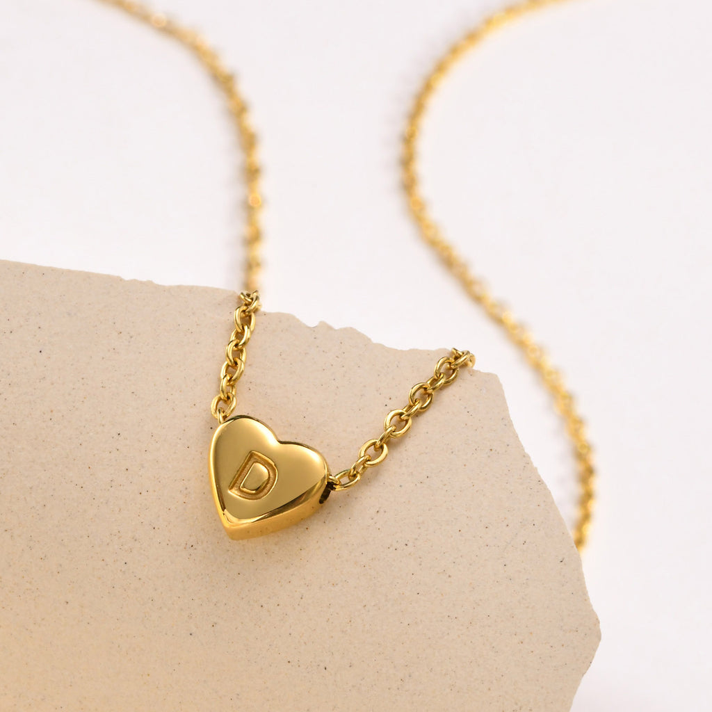 Letter Heart Necklace