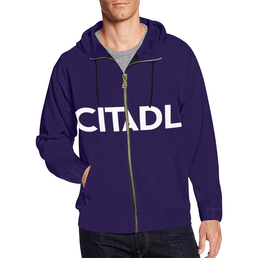 Men's All Over Print Full Zip Hoodie (Model H14)