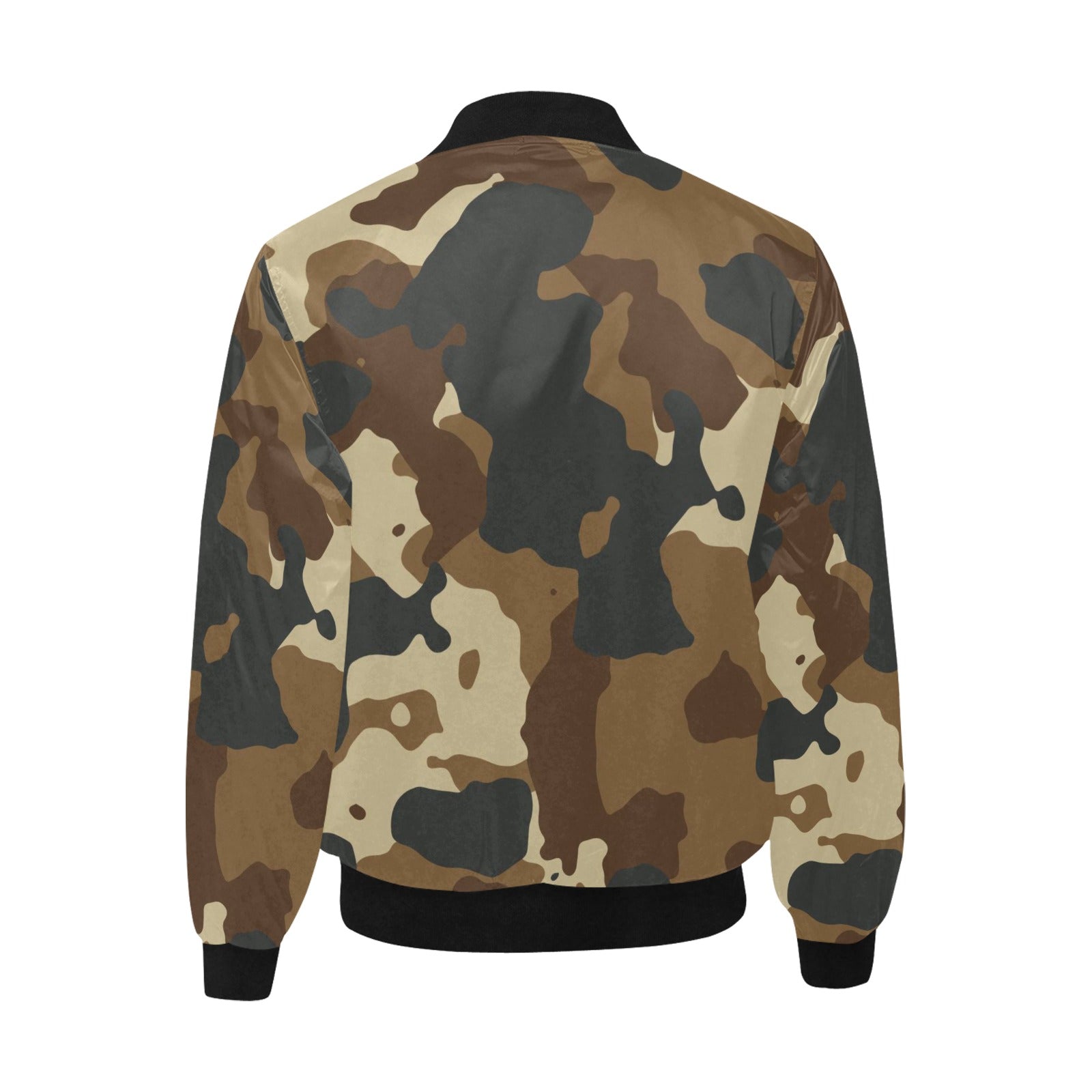 Men's All Over Print Quilted Bomber Jacket(Model H33)