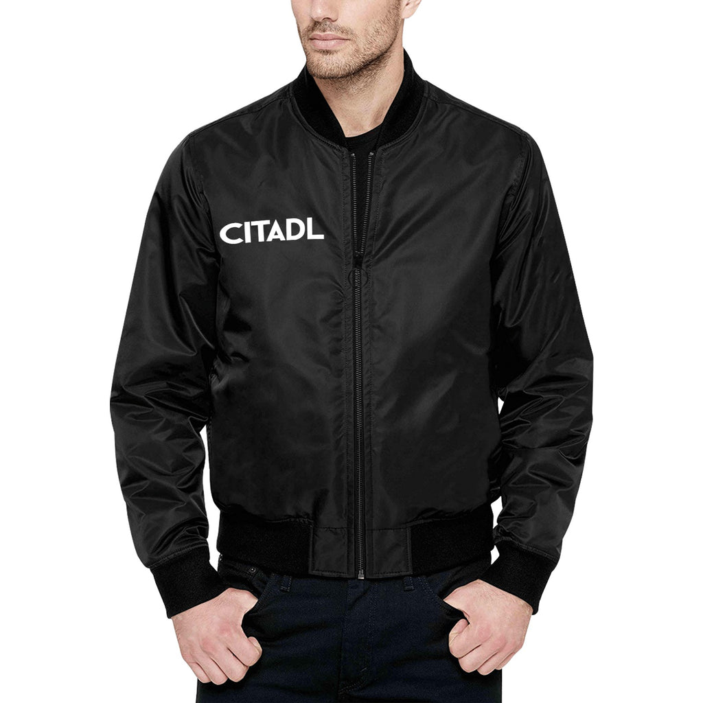 Men's All Over Print Quilted Bomber Jacket(Model H33)