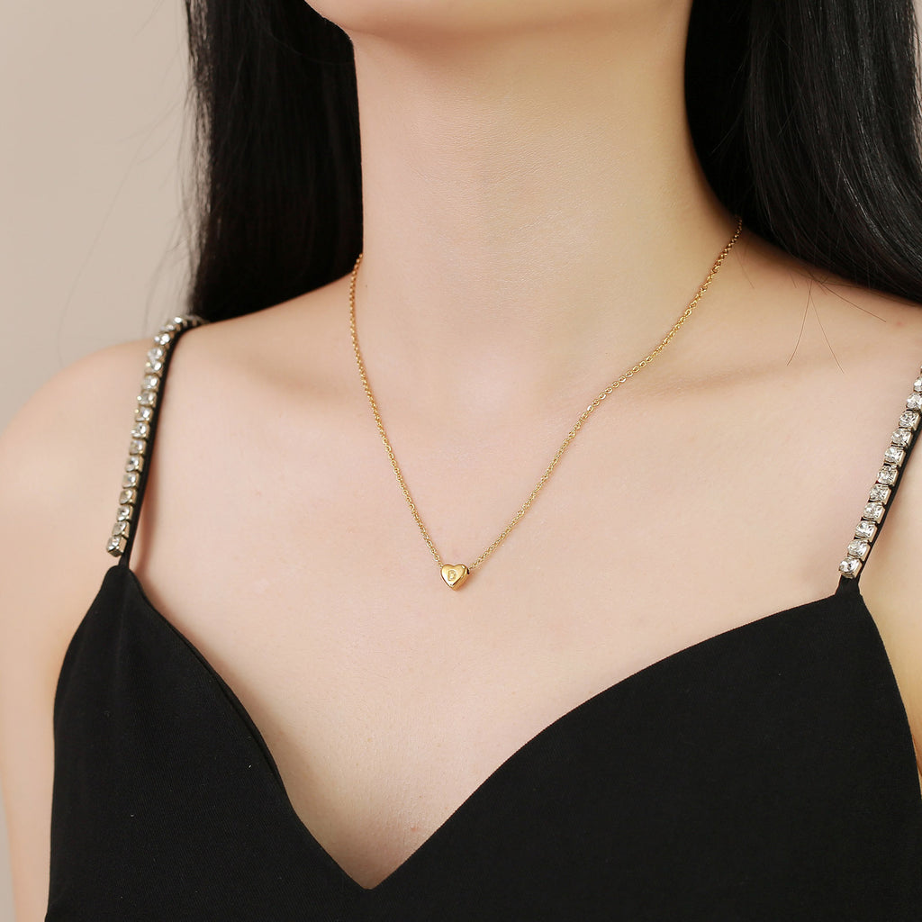 Letter Heart Necklace