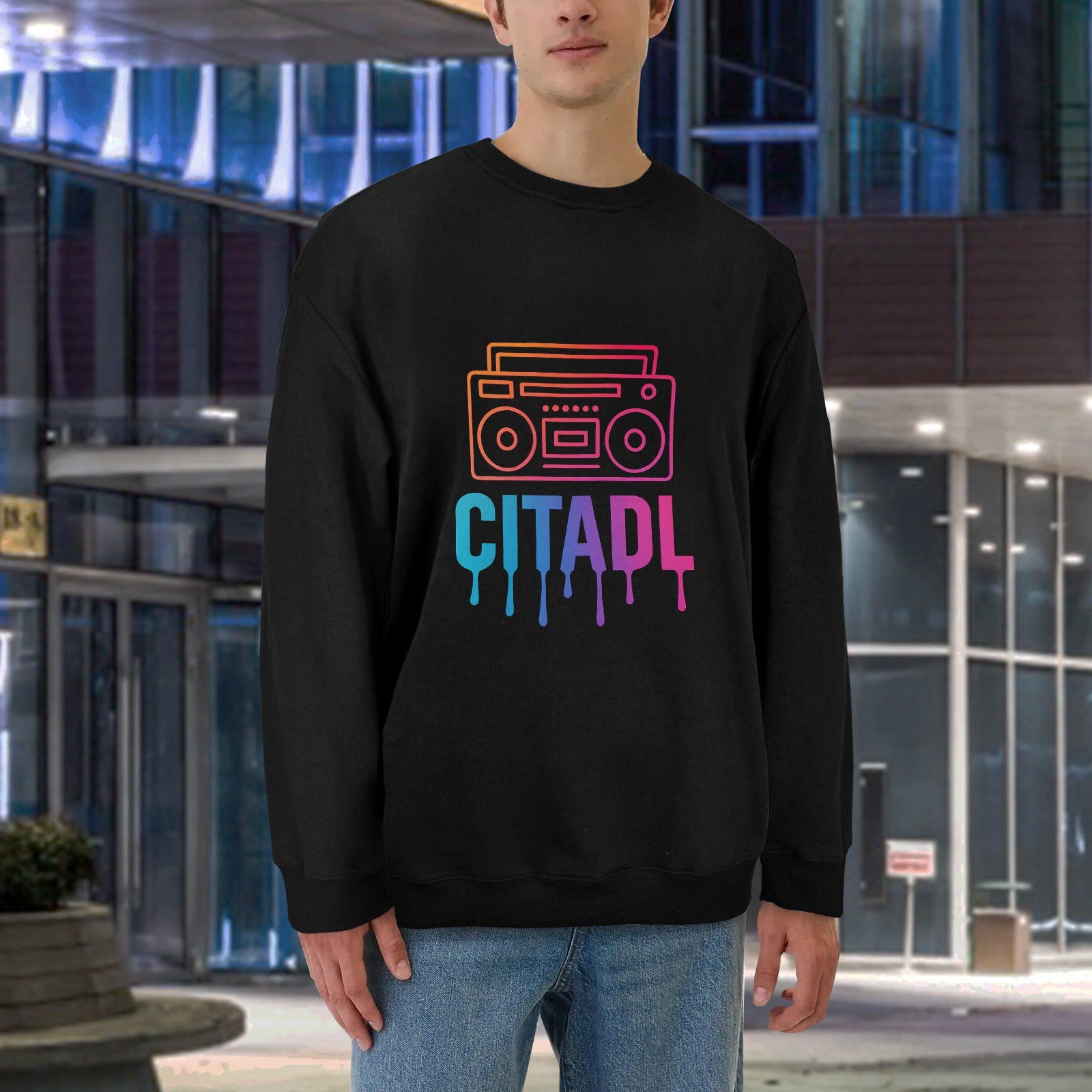 Unisex Fleece Sweatshirt (Front Printing) Made in USA, Free shipping to the USA