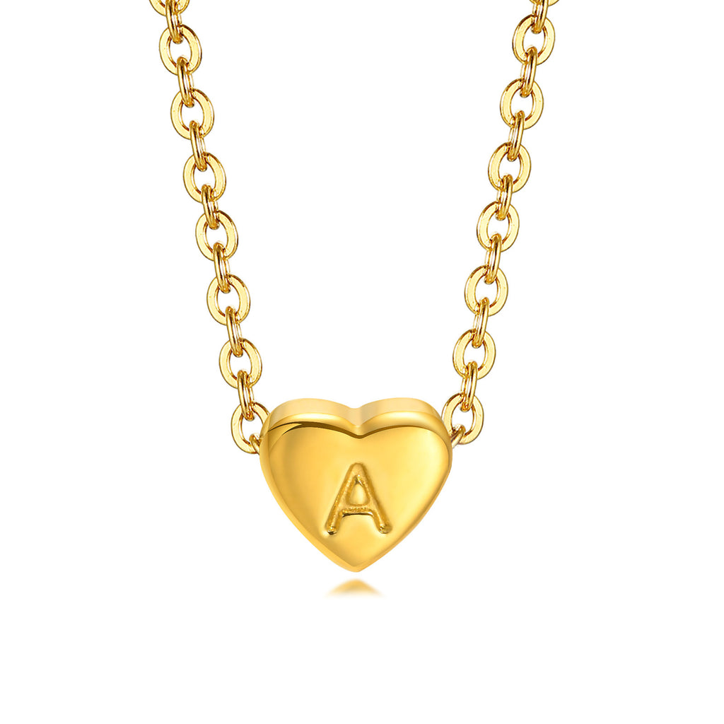 Letter Heart Necklace