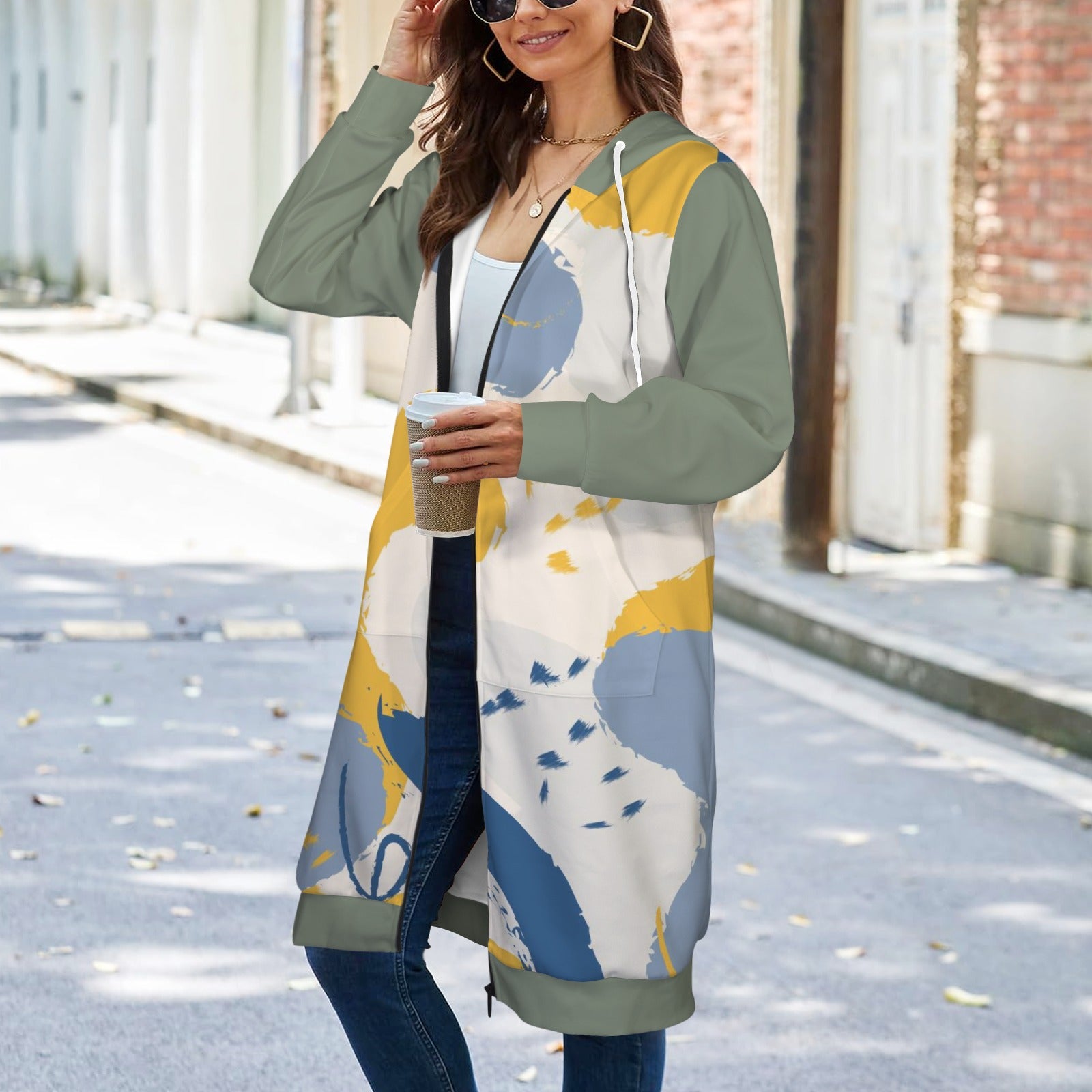 Women's Long Hooded Coat (H72)